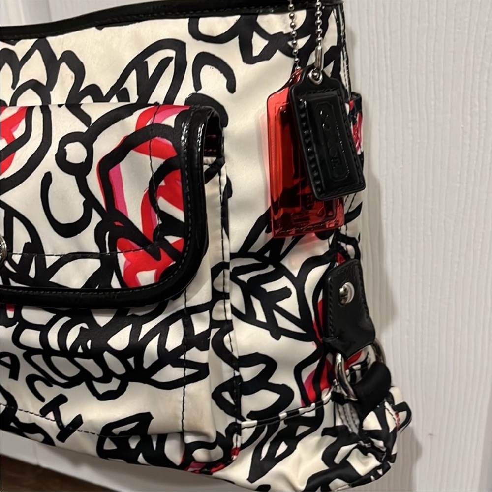 Coach Black and Red Graphic Crossbody Bag - Picture 5 of 7